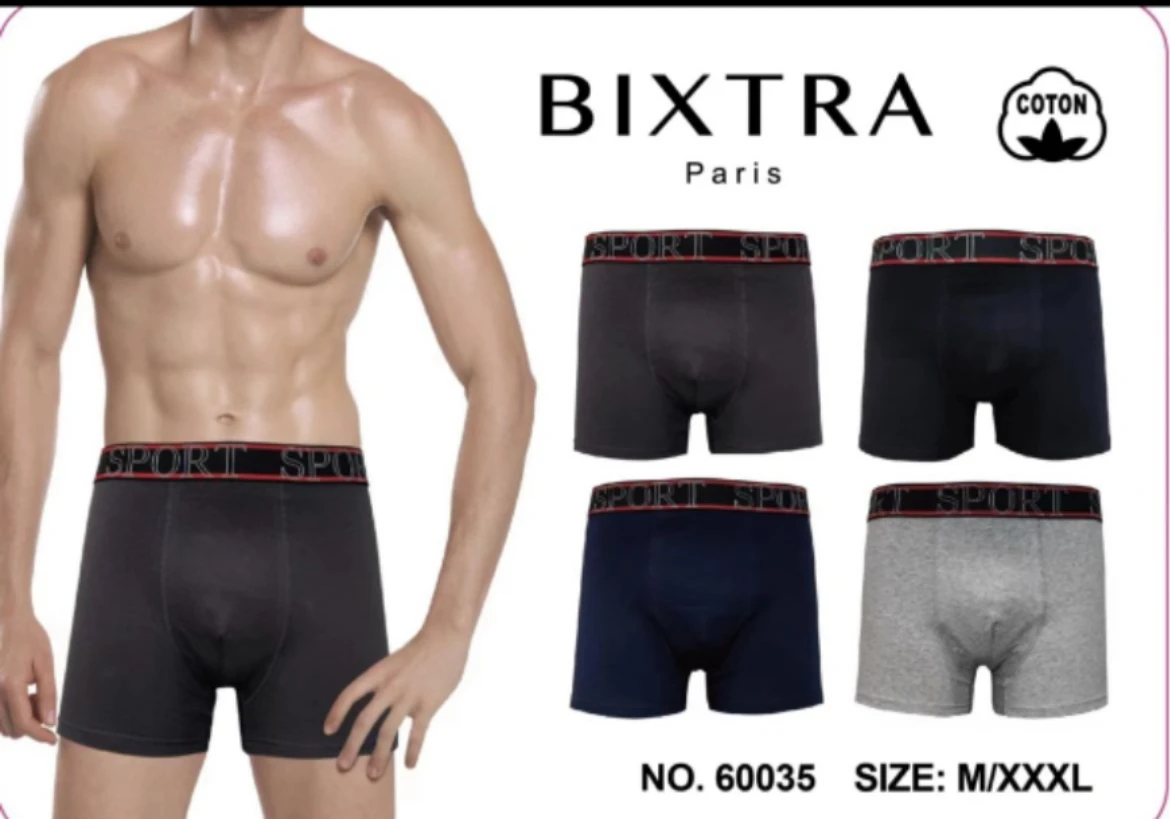 Caleçon Boxer Homme Coton Petite Ceinture Motif Sport (x24) 1 Caleçon Boxer Homme Coton Petite Ceinture Motif Sport (x24)