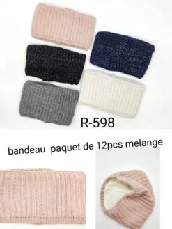 Bandeau Hiver Chiné Effet Pailleté (x12)