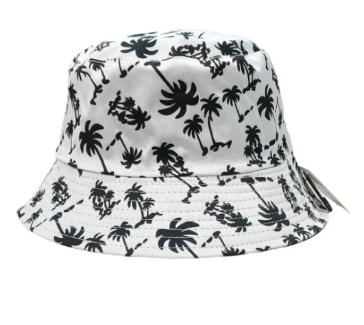 Chapeaux Bob Réversible Motif Cocotier (x12) 4 Chapeaux Bob Réversible Motif Cocotier (x12) – Image 4