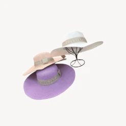 Chapeau Capeline Femme Ruban Paillettes (x12)