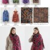 Foulard Rectangle 90×180 50%Coton Motif Fleurs Multicolores (x6)