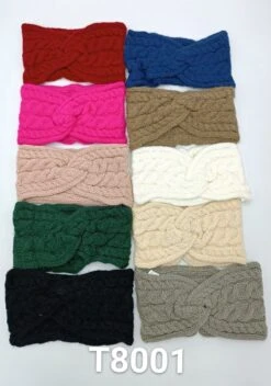 Bandeau Hiver Uni Tressé (x12)