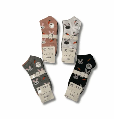 1 Paquet De 12 Paires Chaussettes Femme Motifs Lapin (x2) 1 1 Paquet De 12 Paires Chaussettes Femme Motifs Lapin (x2)