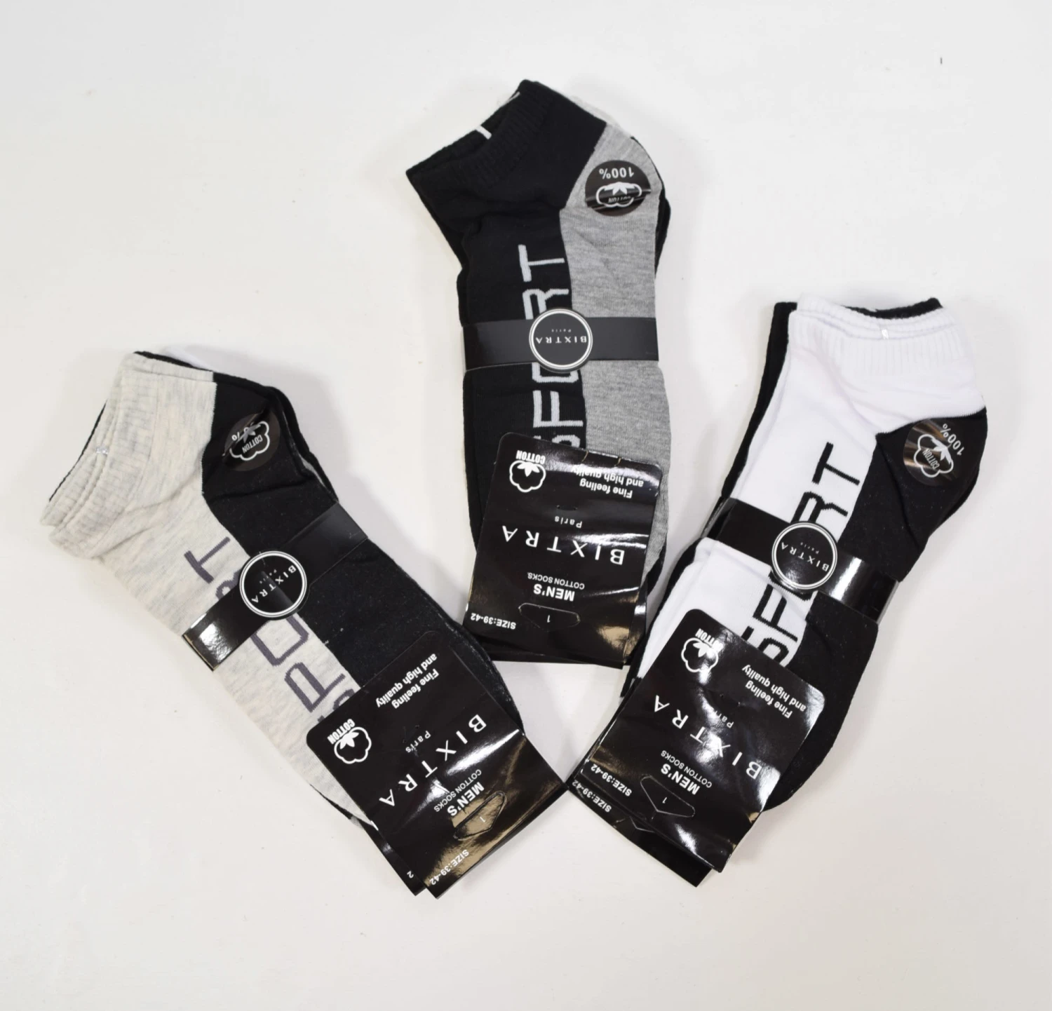 1 Paquet De 12 Paires Chaussettes Homme Bi-couleur Sport (x2) 1 1 Paquet De 12 Paires Chaussettes Homme Bi-couleur Sport (x2)