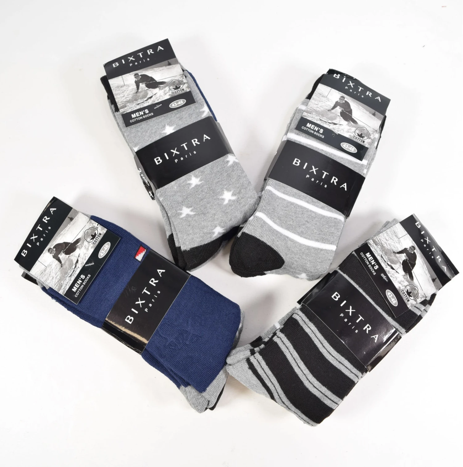 1 Paquet De 12 Paires Chaussettes Homme Motifs Mélangés (x2) 1 1 Paquet De 12 Paires Chaussettes Homme Motifs Mélangés (x2)