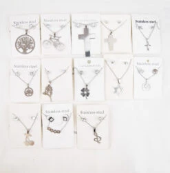 Bijoux Serie Ensemble Acier Motifs Mélangés (x12)