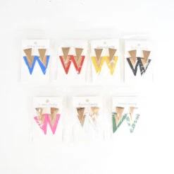 Boucle D’oreille Modèle Triangle Coloré (x12)