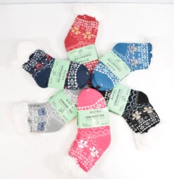12 Paires Chaussettes Epais Enfant Motif Petit Homme De Neige (x1)