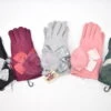 Gants Tactile Téléphone Motif 2Noeuds De Papillons Avec Pompons (x12)