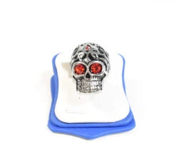 Bague Acier Tête-morte Rouge (x6)