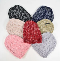 Bonnet Simple Motif Lignes Pailleté (x12)