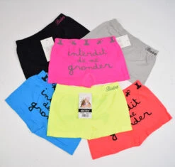 Caleçon Fille Motif Interdit De Me Gronder ! (x18)