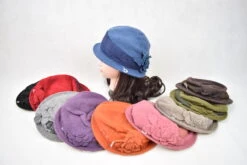 Chapeau Béret Femme 80%Laine Avec Fleur (x12)