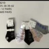 1 Paquet De 12 Paires Chaussettes Femme Motifs Carrés Colorés (x2)