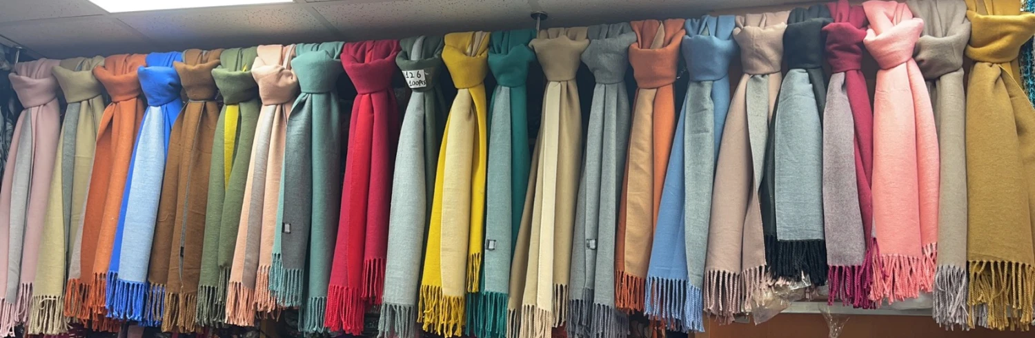 Echarpe Rectangle 30%Laine Double Face (x6) 6 Echarpe Rectangle 30%Laine Double Face (x6) – Image 6