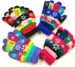 Gants Enfant Motif Flacon De Neige (x12)