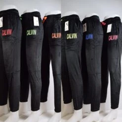 Pantalon Velours Coloré Motif Calvin (x12)