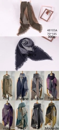 Echarpe En Pointe 20%Laine Triangles (x6) -Grossistefrance Soldes f2ac312a326e61ae55e96446bd00c67