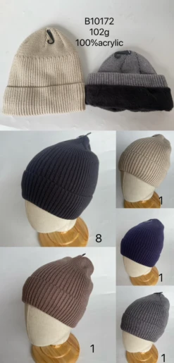 Bonnet Homme Tricot à Rayures (x12)