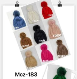 Bonnet Tout Doux Avec Pompon (x12)