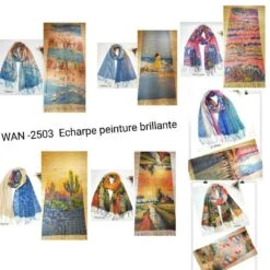 Écharpe Peinture Brillante (x6) -Grossistefrance Soldes mmexport1710255371466