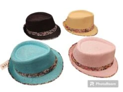 Chapeau Paille Bandeau Fleuri (x12)