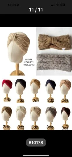 Bandeau Torsadé En Acrylique (x12)