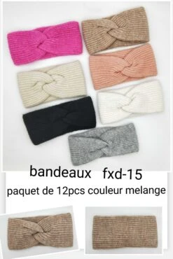 Bandeau En Laine Torsadé (x12)