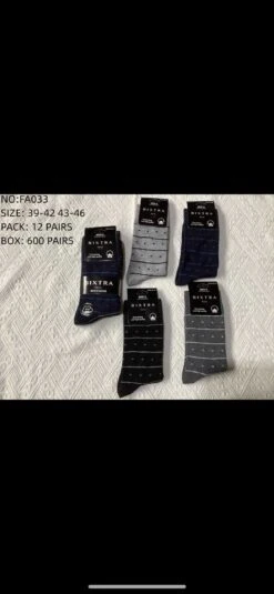 Chaussettes Homme Coton Motifs Géométriques (2×12)